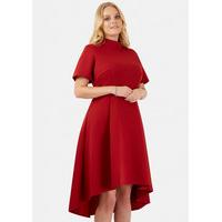 Closet High Low Short Sleeve Skater Dress