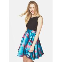 Closet Gold 2 in 1 Printed Skater Skirt Dress