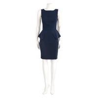 Closet Navy Side Peplum Dress