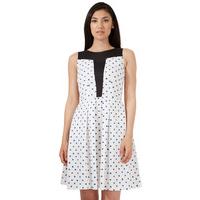 Closet Multi Spot Contrast Panel Dress