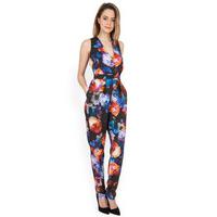 Closet Floral Cross Over Jumpsuit