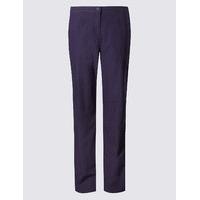 classic pure cotton straight leg trousers