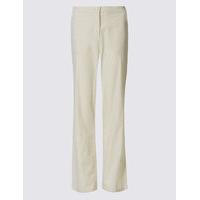 classic pure cotton straight leg trousers