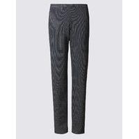 Classic Ponte Striped Straight Leg Trousers