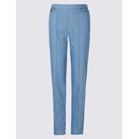 Classic Pull on Mid Rise Slim Leg Jeans