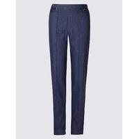 Classic Pull on Mid Rise Slim Leg Jeans