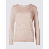 Classic Modal Rich Pointelle Round Neck Jumper