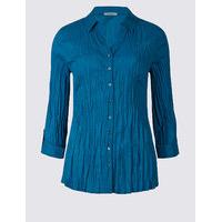 Classic Pure Cotton Crinkle 3/4 Sleeve Shirt