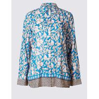 Classic Cotton & Silk Blend Printed Shirt