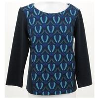 club monaco size m blue mix retro print top