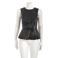 Closet PU Leather Peplum Top