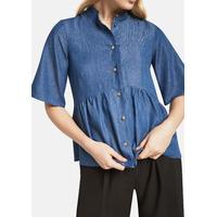 Closet Gathered Hem 3/4 Sleeve Blouse