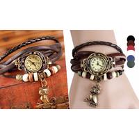 Classic Vintage Owl Charm Bracelet Watch - 6 Colours