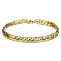 Classic 18K Yellow Gold Plated S Style Snake Chain Link Bracelets Christmas Gifts Jewellery for Women Accessiories