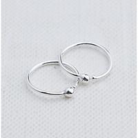 clip earring roundjewelry 1 pair fashionable sterling silver silver da ...