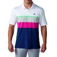 climacool engineered striped golf polo shirt