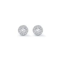 Classic White Gold and Diamond Stud Earrings