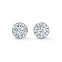 Classic White Gold and Diamond Stud Earrings