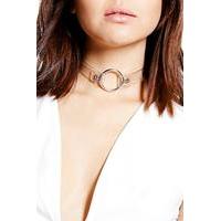 Clear O Ring Choker - silver