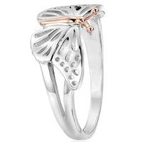 Clogau Ring Butterfly 9ct Rose Gold and Silver