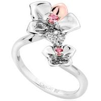 Clogau Ring Double Orchid Silver