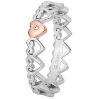 Clogau Ring Heart Affinity Stacking Silver O