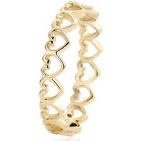 Clogau Ring Heart Affinity Stacking Yellow Gold