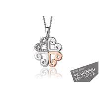 Clogau Affinity Sterling Silver Rose Gold Heart Pendant