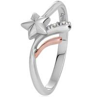 Clogau Make A Wish Sterling Silver 9ct Rose 0.01ct Diamond Ring