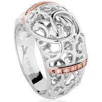 Clogau Ring Am Byth Silver, Rose Gold and Diamond