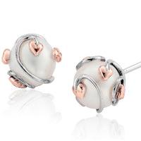 Clogau Earrings Tree of Life Caged Pearl Stud Silver