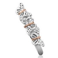 clogau ring butterfly stacking silver