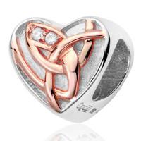 Clogau Sterling Silver 9ct Rose Gold Eternal Love Charm D