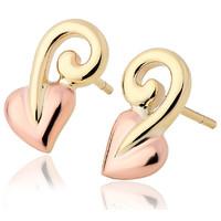 Clogau Tree Of Life 9ct Yellow And Rose Gold Stud Earrings