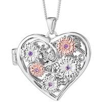 Clogau Fairy Sterling Silver 9ct Rose Gold Amethyst Pendant