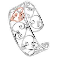 Clogau Tree Of Life Sterling Silver 9ct Rose Gold Bangle
