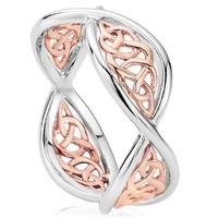 Clogau Welsh Royalty Sterling Silver 9ct Rose Gold Ring