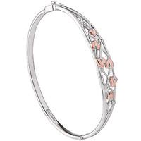Clogau Tree Of Life Sterling Silver 9ct Rose Gold Hinge Bangle