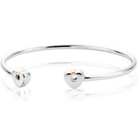 Clogau Cariad Sterling Silver 9ct Rose Gold Bangle