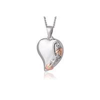 Clogau Tree Of Life Silver Rose Gold Heart Pendant