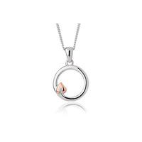 Clogau Tree Of Life Sterling Silver Rose Gold Circle Pendant