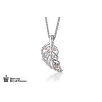 Clogau Debutante Sterling Silver Rose Gold Feather Pendant