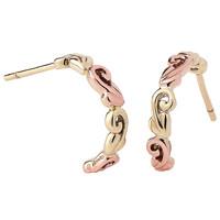 Clogau Tree Of Life 9ct Yellow And Rose Gold Hoop Earrings
