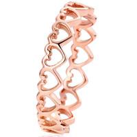Clogau Affinity 9ct Rose Gold Heart Stacking Ring