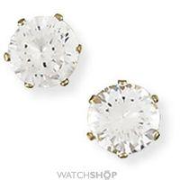 claw set 8mm cubic zirconia stud earrings