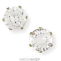 Claw-set 7mm Cubic Zirconia Stud Earrings