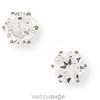 claw set 5mm cubic zirconia stud earrings