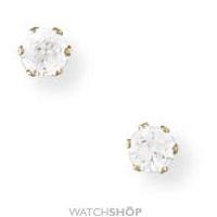 Claw-set 3mm Cubic Zirconia Stud Earrings