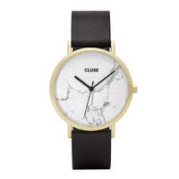CLUSE-Watches - La Roche Gold White Marble Black - Black