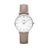 cluse minuit silver hazelnut watch